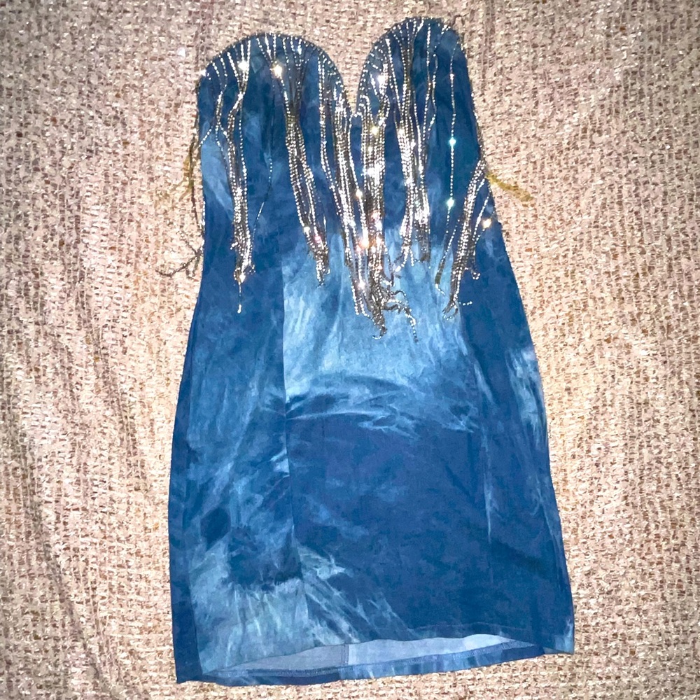 Diamond shower jean Bodycon jean dress